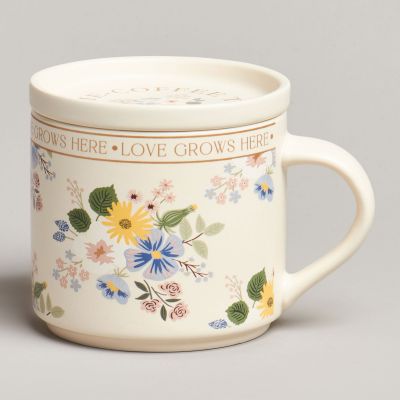 КРУЖКА С КРЫШКОЙ LEFARDSPRING FLOWERS 390МЛ. (КОР=24ШТ.)-0