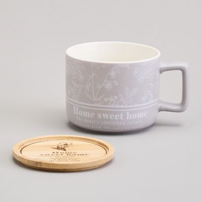 КРУЖКА LEFARD 400МЛ С БАМБУКОВОЙ КРЫШКОЙ 