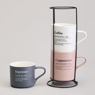 НАБОР КРУЖЕК LEFARD 3ШТ НА МЕТАЛ.ПОДСТАВКЕ 250/320/400МЛ-0