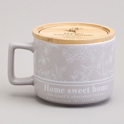 КРУЖКА LEFARD 400МЛ С БАМБУКОВОЙ КРЫШКОЙ 