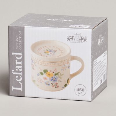 КРУЖКА С КРЫШКОЙ LEFARDSPRING FLOWERS 390МЛ. (КОР=24ШТ.)-1