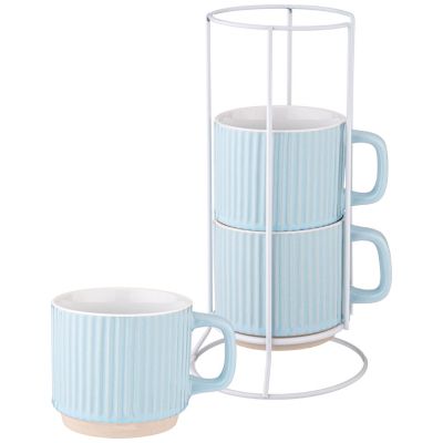 НАБОР ЧАШЕК ИЗ 3 ШТ. НА МЕТАЛЛИЧЕСКОЙ ПОДСТАВКЕ 260 МЛ-2