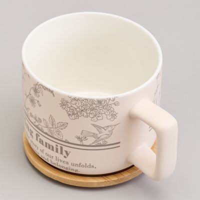 КРУЖКА LEFARD 400МЛ С БАМБУКОВОЙ КРЫШКОЙ 