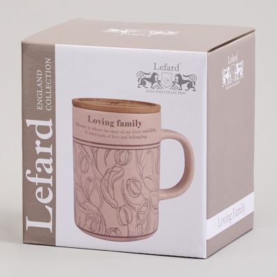 КРУЖКА LEFARD 400МЛ С БАМБУКОВОЙ КРЫШКОЙ 