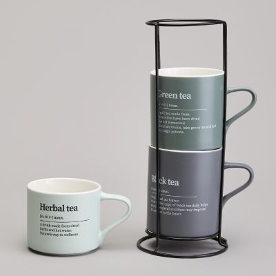 НАБОР КРУЖЕК LEFARD 3ШТ НА МЕТАЛ.ПОДСТАВКЕ 250/320/400МЛ-0