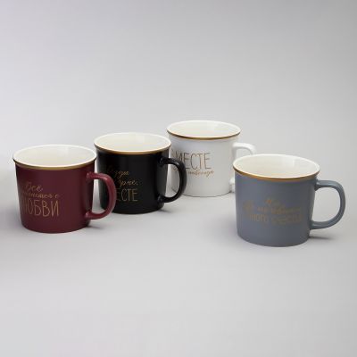 НАБОР КРУЖЕК LEFARD 4ШТ 370 МЛ-0