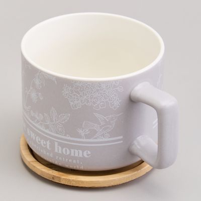 КРУЖКА LEFARD 400МЛ С БАМБУКОВОЙ КРЫШКОЙ 