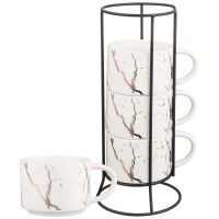 НАБОР КРУЖЕК НА МЕТАЛЛ. ПОДСТАВКЕ LEFARD 