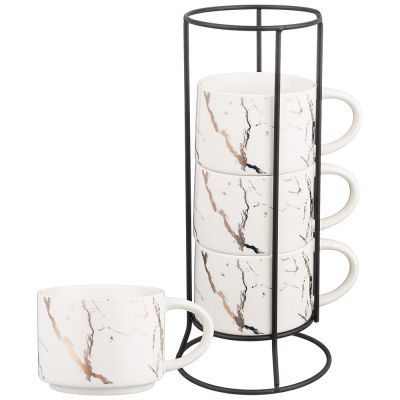 НАБОР КРУЖЕК НА МЕТАЛЛ. ПОДСТАВКЕ LEFARD 