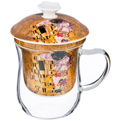 КРУЖКА СТЕКЛЯННАЯ С СИТОМ LEFARD 