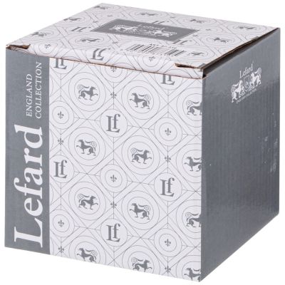 КРУЖКА СТЕКЛЯННАЯ С ФАРФОРОВЫМ СИТОМ LEFARD ЛОРИАН 420 МЛ-1