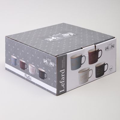 НАБОР КРУЖЕК LEFARD 4ШТ 370 МЛ-1