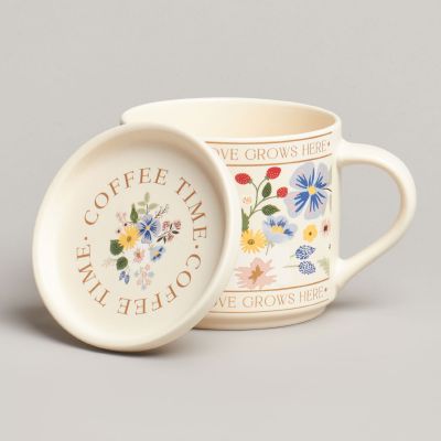 КРУЖКА С КРЫШКОЙ LEFARD SPRING FLOWERS 390МЛ. (КОР=24ШТ.)-2