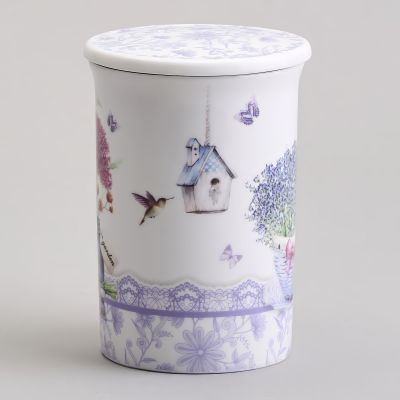 КРУЖКА ЗАВАРОЧНАЯ С МЕТАЛЛ. СИТОМ И ФАРФОР. КРЫШКОЙ 320 МЛ-3