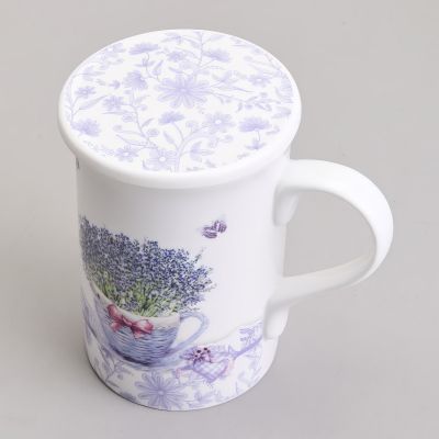 КРУЖКА ЗАВАРОЧНАЯ С МЕТАЛЛ. СИТОМ И ФАРФОР. КРЫШКОЙ 320 МЛ-4