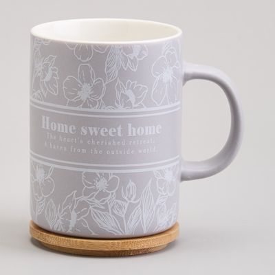 КРУЖКА LEFARD 400МЛ С БАМБУКОВОЙ КРЫШКОЙ 