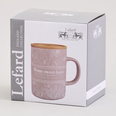 КРУЖКА LEFARD 400МЛ С БАМБУКОВОЙ КРЫШКОЙ 