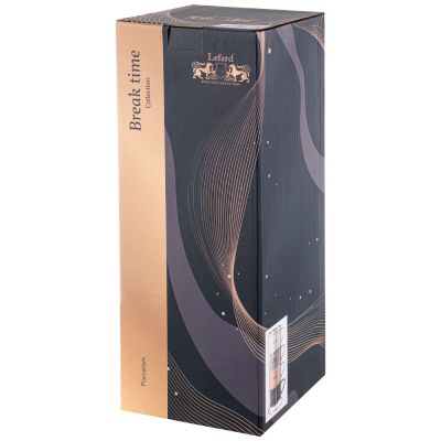 НАБОР ИЗ 4 КРУЖЕК НА ДЕРЕВЯННОЙ ПОДСТАВКЕ LEFARD 