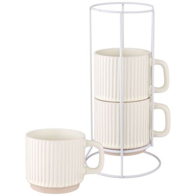 НАБОР ЧАШЕК ИЗ 3 ШТ. НА МЕТАЛЛИЧЕСКОЙ ПОДСТАВКЕ 260 МЛ-2