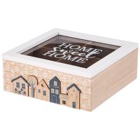 ШКАТУЛКА ДЛЯ ЧАЯ С 4 ОТДЕЛЕНИЯМИ КОЛЛЕКЦИЯ 