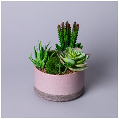 СУККУЛЕНТ ИСКУССТВЕННЫЙ В ГОРШКЕ 16*17СМ-0