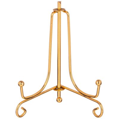 КОМПЛЕКТ ПОДСТАВОК ДЛЯ ТАРЕЛОК ИЗ 5 ШТ. 10*6 СМ. ВЫСОТА=10 СМ. ЦВЕТ - ЗОЛОТО (КОР=72КОМП.)-0