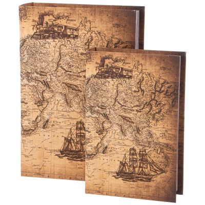 НАБОР ШКАТУЛОК-КНИЖЕК ИЗ 2-Х ШТ. 30Х21Х7/24Х16Х5 СМ-0