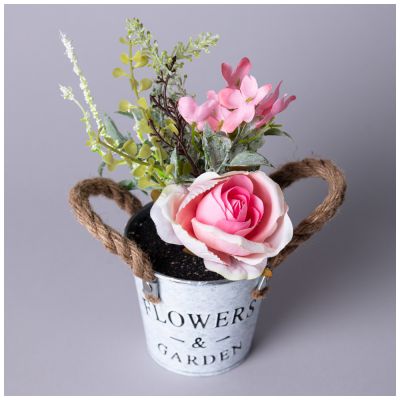 ЦВЕТОЧНАЯ КОМПОЗИЦИЯ В ВЕДЕРКЕ 25СМ МАЛ.УП.=36ШТ-1