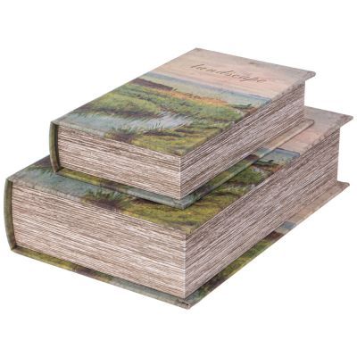 НАБОР ШКАТУЛОК-КНИЖЕК ИЗ 2-Х ШТ. 27Х18Х7/21Х13Х5 СМ-3