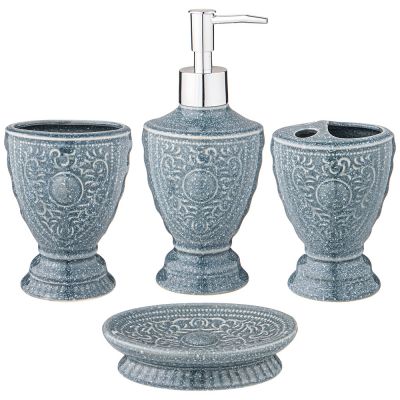 НАБОР ДЛЯ ВАННОЙ КОМНАТЫ 4 ПР. 250МЛ 8,5*6,6*19СМ-0