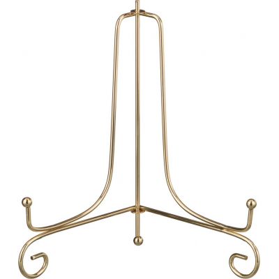 КОМПЛЕКТ ПОДСТАВОК ДЛЯ ТАРЕЛОК ИЗ 5 ШТ. 25*15 СМ. ВЫСОТА=22 СМ. ЦВЕТ - ЗОЛОТО (КОР=24КОМП.)-0