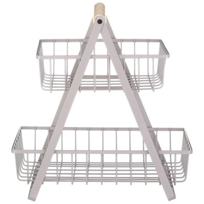 КОРЗИНА ДЛЯ ФРУКТОВ С ДЕРЕВЯННОЙ РУЧКОЙ  27.5*17.5*29 СМ (КОР=6ШТ)-3