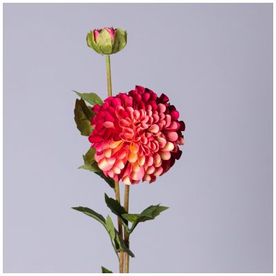 ЦВЕТОК ИСКУССТВЕННЫЙ ГЕОРГИНА ДЛИНА = 80СМ, ЦВЕТ ВИННЫЙ МАЛ.УП.=36ШТ-0