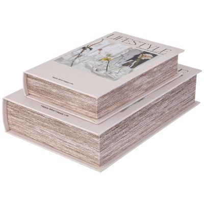 НАБОР ШКАТУЛОК-КНИЖЕК ИЗ 2-Х ШТ. 30Х21Х7/24Х16Х5 СМ-3