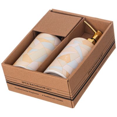 НАБОР ДЛЯ ВАННОЙ КОМНАТЫ 2 ПР. 370 МЛ 7,3*7,3*18СМ-1