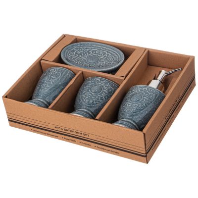 НАБОР ДЛЯ ВАННОЙ КОМНАТЫ 4 ПР. 250МЛ 8,5*6,6*19СМ-1