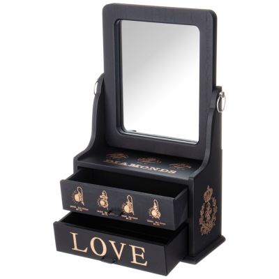 ШКАТУЛКА ДЛЯ УКРАШЕНИЙ С ЗЕРКАЛОМ 24*11*31 СМ-2
