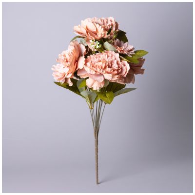 ЦВЕТОЧНАЯ КОМПОЗИЦИЯ ИЗ ПИОНОВ ДЛИНА=53СМ , ЦВЕТ ТЕРРАКОТОВЫЙ  МАЛ.УП.=12ШТ-1