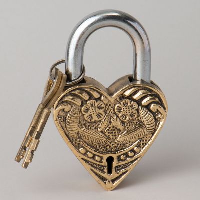 ЗАМОК ДЕКОРАТИВНЫЙ С КЛЮЧАМИ 10*7СМ-2