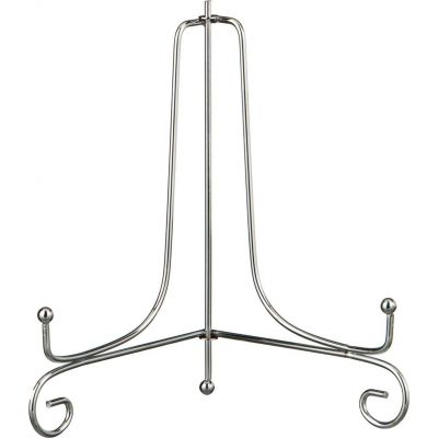 КОМПЛЕКТ ПОДСТАВОК ДЛЯ ТАРЕЛОК ИЗ 5 ШТ. 20*13 СМ. ВЫСОТА=20 СМ. ЦВЕТ - СЕРЕБРО (КОР=36КОМП.)-0