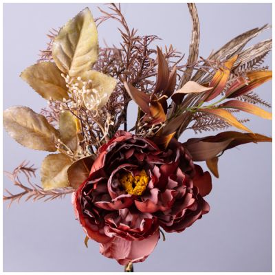 БУКЕТ ИСКУССТВЕННЫХ ЦВЕТОВ ВЫСОТА=45,5 СМ БЕЗ УПАКОВКИ (МАЛ=12ШТ./КОР=120ШТ.)-1