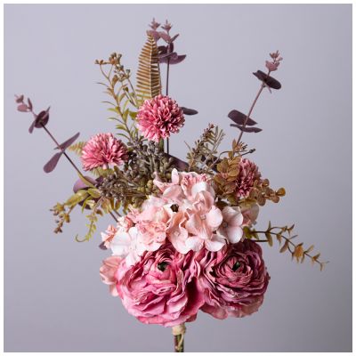 ЦВЕТОЧНАЯ КОМПОЗИЦИЯ ДЛИНА=38СМ , ЦВЕТ БУРГУНДИ МАЛ.УП.=24ШТ-0