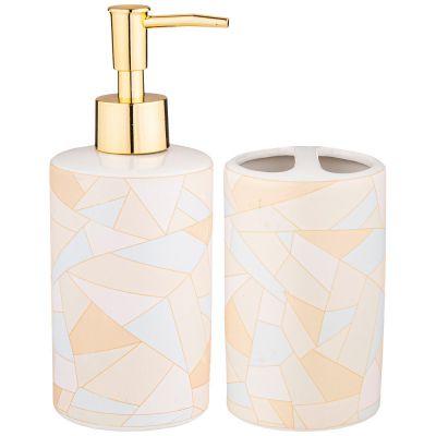 НАБОР ДЛЯ ВАННОЙ КОМНАТЫ 2 ПР. 370 МЛ 7,3*7,3*18СМ-0