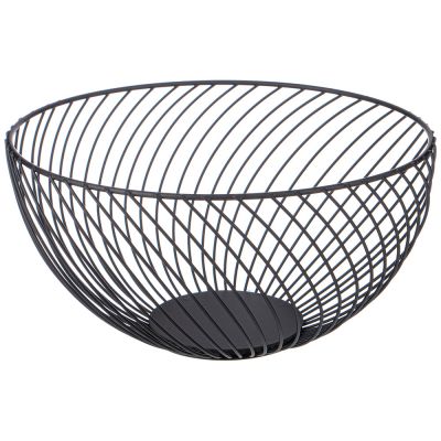 КОРЗИНА ДЛЯ ФРУКТОВ ЧЕРНАЯ 25,5*25,5*13 СМ (КОР=6ШТ)-0