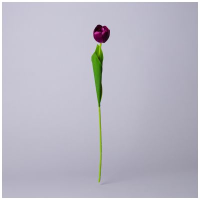 ЦВЕТОК ИСКУССТВЕННЫЙ ТЮЛЬПАН ДЛИНА=44СМ , ЦВЕТ ФИАЛКОВЫЙ МАЛ.УП.=60ШТ-1