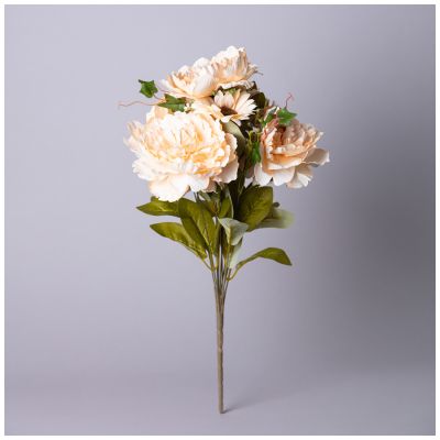 ЦВЕТОЧНАЯ КОМПОЗИЦИЯ ИЗ ПИОНОВ ДЛИНА=53СМ , ЦВЕТ КРЕМОВЫЙ МАЛ.УП.=12ШТ-1