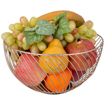 КОРЗИНА ДЛЯ ФРУКТОВ ЗОЛОТАЯ 25.5*25.5*13 СМ (КОР=6ШТ)-1