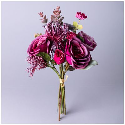 БУКЕТ ИСКУССТВЕННЫХ ЦВЕТОВ ВЫСОТА=25 СМ БЕЗ УПАКОВКИ (МАЛ=12ШТ./КОР=120ШТ.)-0