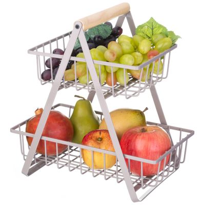 КОРЗИНА ДЛЯ ФРУКТОВ С ДЕРЕВЯННОЙ РУЧКОЙ  27.5*17.5*29 СМ (КОР=6ШТ)-2