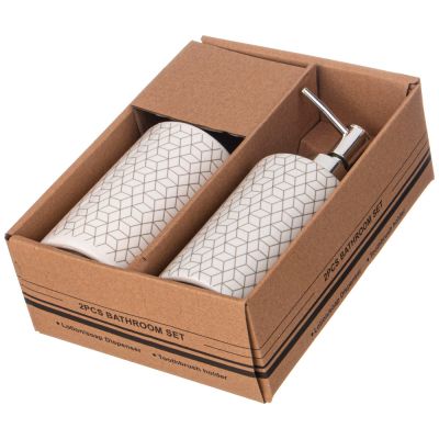 НАБОР ДЛЯ ВАННОЙ КОМНАТЫ 2 ПР. 370 МЛ 7,3*7,3*18СМ-1